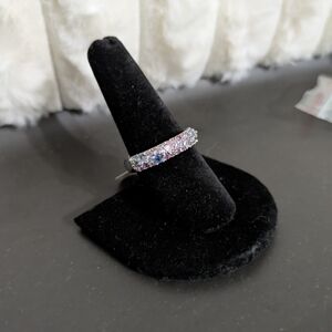 Dazzling Silver Multicolor Stone Ring